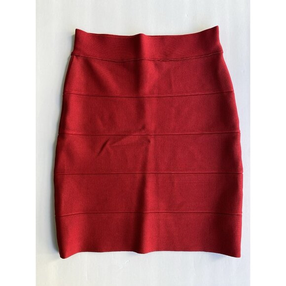 BCBGMaxAzria Bandage Mini Skirt Red - Small - Picture 1 of 3
